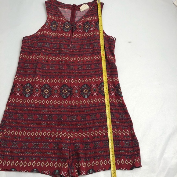 Coincidence and Chance rust multicolor short romper - Picture 5 of 8